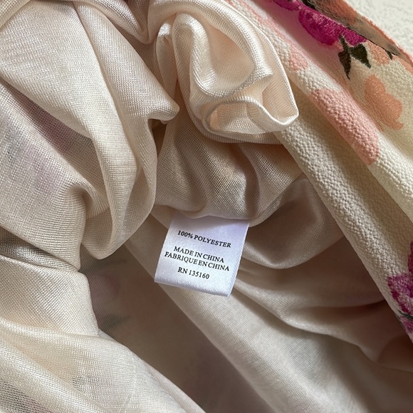 NWT pink lilac cream floral tassel tie midi dress chiffon lined AMELIA 8 or 10 - Picture 9 of 13